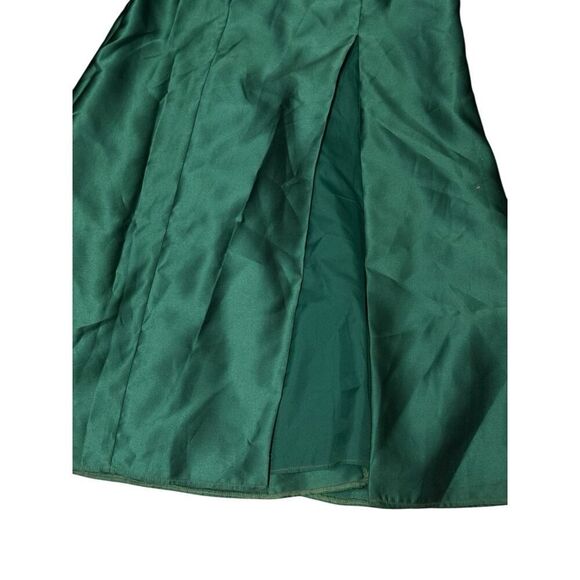 Alfred Sung D760 Hunter Green Off-Shoulder Trumpet Gown w/ Front Slit 8R - Picture 4 of 16